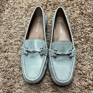 Brand new sliver loafers/flats